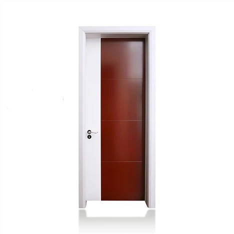 Červeno natreté dvere WPC Environmenal Door Safty Door